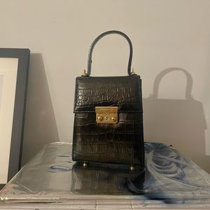 Brand new rogani croc leather mini bag